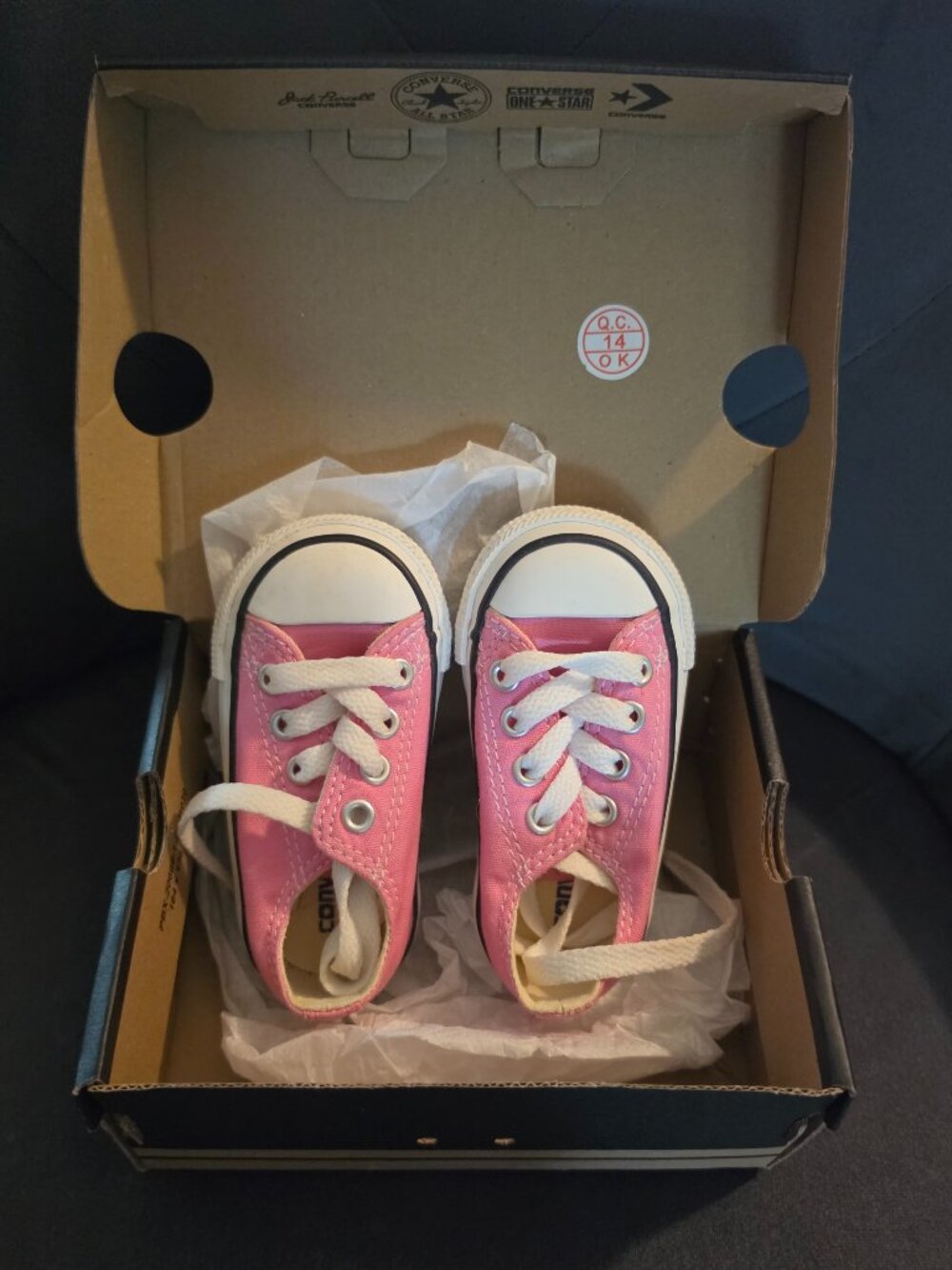 Infants  Pink Converse Sneakers Size 4